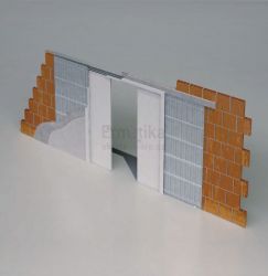Stavební pouzdro do zdi 1250/1970/107 EVOLUTION Ermetika pro posuvné dveře dvoukřídlé