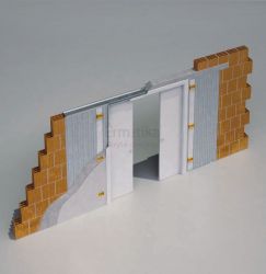 Stavební pouzdro do zdi 1250/1970/170 LUMINOX Ermetika pro posuvné dveře 2-křídlé